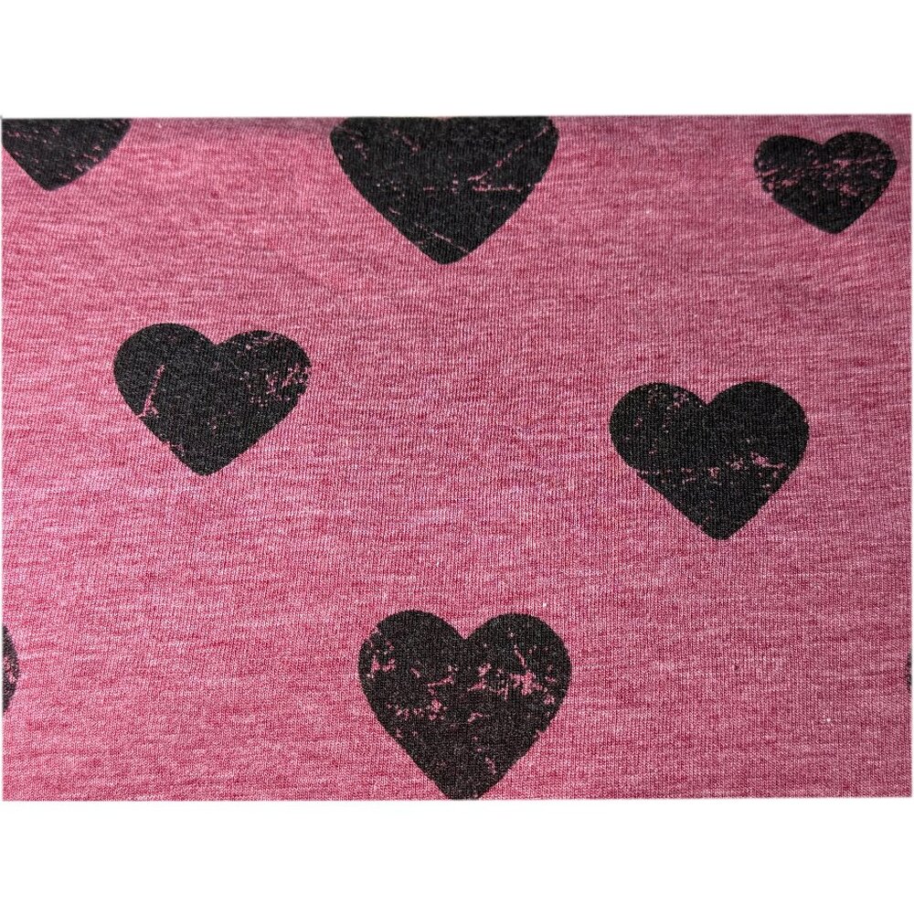 NWT P.J. Salvage City of Love Ombre Tank Top, Wine with Black Hearts, Large